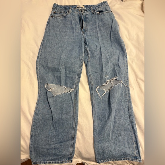Abercrombie & Fitch Denim - Abercrombie curve love high rise loose jean